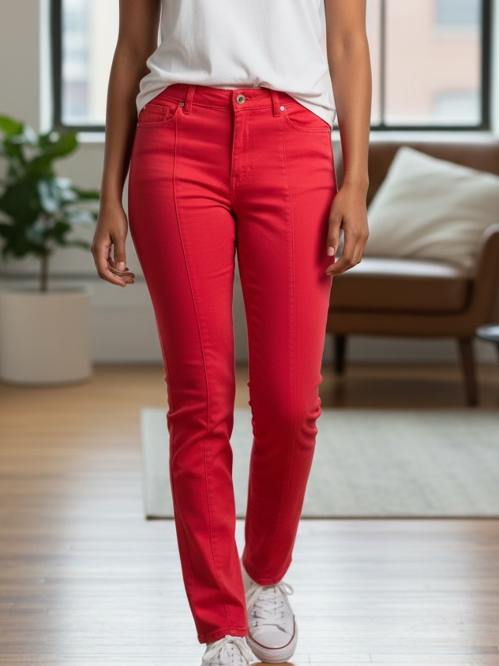 DKNY Bold pink Skinny Pants